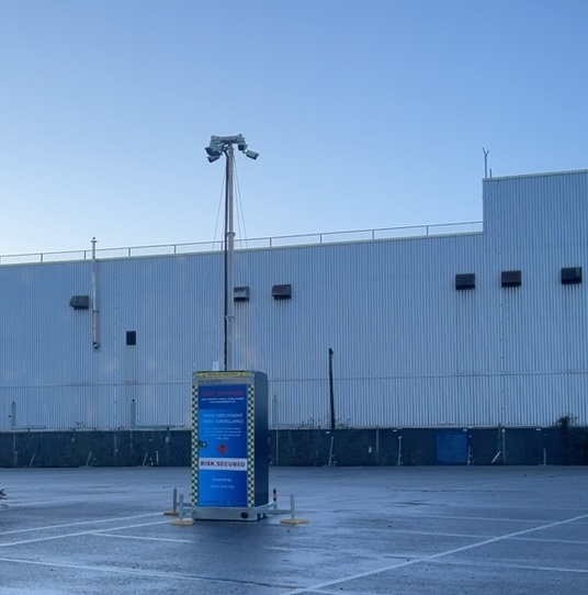 Risk Secured CCTV tower on a Worcester industrial site